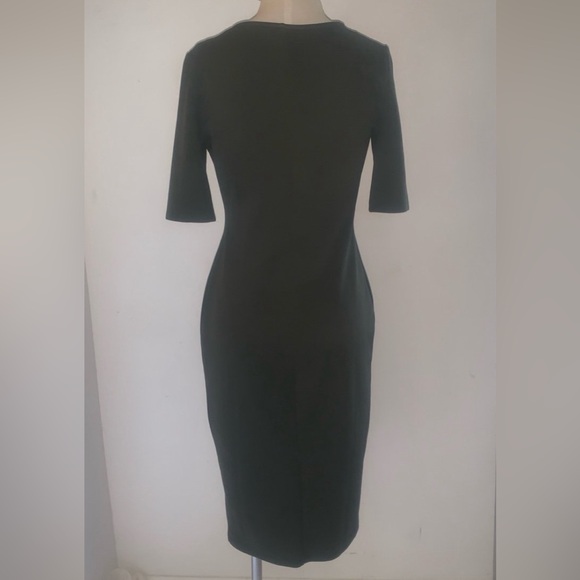 Hunter Green Bodycon Shift Dress - Size Small 4 - Picture 2 of 2